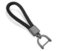Astrumdex Llavero de Piel Sintética para Coche, Llavero de Cuero Negro, Accesorio para Llavero de Repuesto, Talla Única