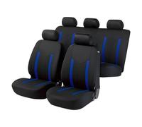 Astur Fundas Asientos Coche Universales Acolchadas | Funda Asiento Coche Compatible con Airbag | Fundas para Asientos de Coche en Poliéster Negro y Azul (Blue)