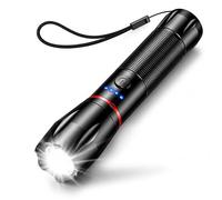 Astur Group Linternas LED Alta Potencia 2000L. Linterna LED Recargable USB C con 5 Modos y Zoom Ajustable. Linterna Super Potente. Impermeable IPX6. Compacta y Resistente para Camping y Emergencias