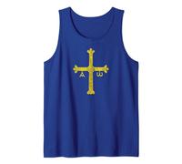ASTURIAS BANDERA ESPAÑA OVIEDO GIJON VICTORY CROSS Camiseta sin Mangas