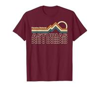 Asturias - Paraíso Natural - España Camiseta, Hombre, Granate, 3XL