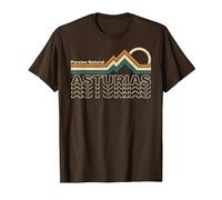 Asturias - Paraíso Natural - España Camiseta, Hombre, Marrón, 3XL