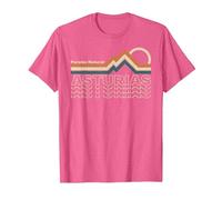 Asturias - Paraíso Natural - España Camiseta, Hombre, Rosa Jaspeado, XL