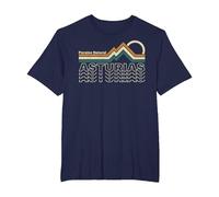 Asturias - Paraíso Natural - España Camiseta, Hombre Tallas Grandes, Azul Marino, 2X Alto