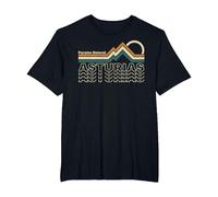 Asturias - Paraíso Natural - España Camiseta, Hombre Tallas Grandes, Negro, 2X Alto