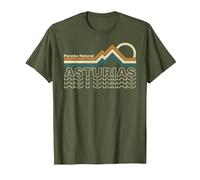Asturias - Paraíso Natural - España Camiseta, Hombre, Verde Oliva, 3XL