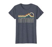 Asturias - Paraíso Natural - España Camiseta, Mujer, Azul Jaspeado, 3XL