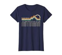Asturias - Paraíso Natural - España Camiseta, Mujer, Azul Marino, 3XL