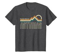 Asturias - Paraíso Natural - España Camiseta, Niños, Jaspeado Oscuro, 2 años