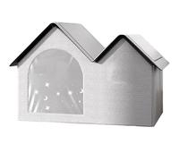 ASTVDFQK Casa Gatos Exterior, Nevera con Aislamiento, Refugio Puerta, Caseta For Callejeros(with 3 Ice Tray,S)