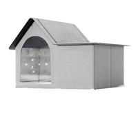 ASTVDFQK Caseta For Perros For Interior O Exterior, Casa Gatos,Refugio Impermeable For Gatos Callejeros, Cortina De Puerta, Diseño con Cremallera(with 3 Ice Tray,S)