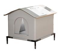 ASTVDFQK Cuccia Gatto De Exterior, Resistente A La Intemperie, con Base Elevada, con Almohadilla For Gatos Salvajes, For Uso En Exteriores E Interiores.(M)