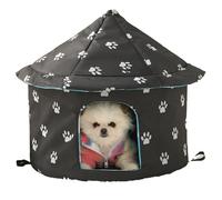 ASTVDFQK Jaula para Gatos De Exterior, Casa Gatos para Uso En Interiores Y Exteriores. Refugio Impermeable For Gatos, Perros Y Animales Salvajes.(Black,L)
