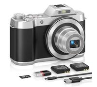 ASTYPHER Cámara digital retro vintage 4K, cámara retro de 64 MP con pantalla IPS de 3 pulgadas con zoom óptico 6X, transferencia WiFi, enfoque automático, cámara retro recargable para viajes, vlogs y