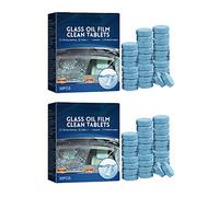 Asudaro 60 unids/2 cajas tabletas efervescentes para coche, tabletas limpiadoras para parabrisas de coche concentradas para ventanas parabrisas, coche, tabletas de limpieza concentradas