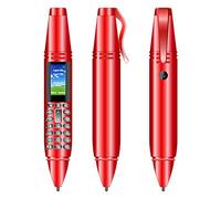 Asudaro AK007 0.96 "Mini teléfono celular en forma de pluma, Mini marcador Bluetooth para teléfono, 2G Dual SIM Card GSM Dialer teléfono celular con cámara y grabadora