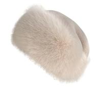 Asudaro Gorro de invierno de piel sintética rusa, Gorro de piel de mujer, gorro de piel de zorro sintético cálido invierno mujeres sombrero de piel de arte gorro de piel sombrero de esquí sombreros de