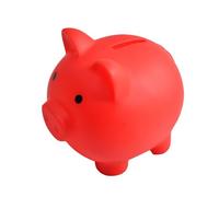 Asudaro - Hucha de plástico para monedas, diseño de cerdito pequeño, organizador de monedas, irrompible, de plástico, con apertura para billetes, color rojo