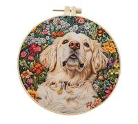 Asudaro Kit de bordado para perros, 1/4 piezas, kit de iniciación para bordado de perro, juego de iniciación para principiantes y adultos, kit de iniciación para principiantes, bordado hecho a mano,