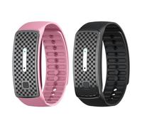 Asudaro Pulsera repelente de mosquitos ultrasónica, 1/2 unidades, repelente de mosquitos, pulsera ultrasónica, para viajes al aire libre, adecuado para niños y adultos, negro, rosa