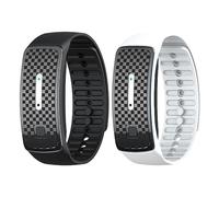 Asudaro Pulsera repelente de mosquitos ultrasónica, 1/2 unidades, repelente de mosquitos, pulsera ultrasónica, para viajes al aire libre, apta para niños y adultos, color blanco y negro