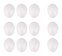 Asuinxurr 12 paquetes de 3 huevos de espuma de Pascua para manualidades, espuma de poliestireno natural, bola de huevo hecha a mano