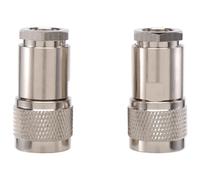 Asuinxurr 2 Pc N-Tipo Abrazadera Macho Rg8 Lmr400 Rg165 Rg213 7D- Conector coaxial RF