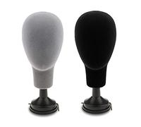 Asuinxurr Cabeza de maniquí modelo PerüCkenkappe gafas soporte soporte flocado espuma cabeza masculina femenina maniquí