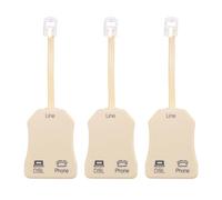 Asuinxurr Divisor de teléfono DSL de 3 piezas para línea telefónica, divisor de tomas telefónicas, filtro DSL en línea, módem telefónico, filtro divisor ADSL