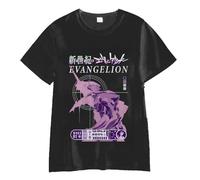 Asuka Langley Soryu Camiseta Ikari Shinji Anime Impreso Manga Corta Camiseta EVANGELION-01 EVANGELION-02 Hip Hop Street Style Holgada Camisa Casual Manga Corta, Tipo 2., XXL
