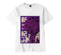 Asuka Langley Soryu Camiseta Ikari Shinji Anime Impreso Manga Corta Camiseta EVANGELION-01 EVANGELION-02 Hip Hop Street Style Holgada Camisa Casual Manga Corta, Tipo 5., L