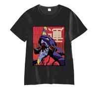 Asuka Langley Soryu Camiseta Ikari Shinji Anime Impreso Manga Corta Camiseta EVANGELION-01 EVANGELION-02 Hip Hop Street Style Holgada Camisa Casual Manga Corta, Tipo 4., XXXXL