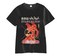 Asuka Langley Soryu Camiseta Ikari Shinji Anime Impreso Manga Corta Camiseta EVANGELION-01 EVANGELION-02 Hip Hop Street Style Holgada Camisa Casual Manga Corta, Tipo 3, S