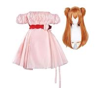 Asuka Langley Soryu - Disfraz de cosplay de Ayanami Rei, traje de cosplay de Whisper of Flower, vestido rosa, vestido de verano, disfraz de anime, Halloween, Navidad, carnaval, juego de rol
