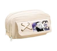 Asuka Langley Soryu Estuche Anime Nagisa Kaworu/Ayanami Rei Estuche Grande Doble Cremallera Back to School Material escolar para estudiantes, Tipo 25, 21*5.5*11CM, Maletín