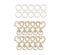 Asukohu 10pcs Llavero Clip Heart Spring con Llaveros Llavero Hebilla Bolsa Accesorios de Decoración Redonda de Llave Suministros