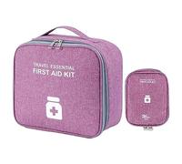 Asukohu 2 bolsas de gran capacidad para primeros organizadores, bolsa portátil para cuidadores, bolsa de viaje, almacenamiento de medicamentos, camping, senderismo, accesorios, viajes, farmacia
