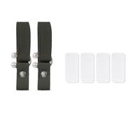 Asukohu 2 correas elásticas con perlas en forma de U, antideslizantes, para uso diario, accesorios de calzado para mujer, perlas en forma de U, encaje elástico, Ejército 1 Verde, Talla única