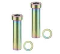 Asukohu 2 pinzas de freno para bicicleta, abrazadera en C, tuerca fija para bicicleta de carretera, tuercas pivotantes de freno con arandela, aleación de metal, pivotes duraderos para bicicleta de