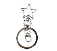 Asukohu 20pieces Llavero con Salto Llavero Colgante Accesorios de Joyería Redondo División Keyfob para Artesanía Hecho a Mano