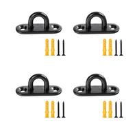 Asukohu 4 ganchos de acero inoxidable para placa de ojo, gancho de montaje en pared, grapas marinas con tornillos, montaje en pared duradero