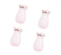 Asukohu 4 jarrones de cristal en miniatura elegantes organizadores de pieles de gatos con estilo decoración del hogar para mascotas contenedor de almacenamiento de pelo de cristal para gatos