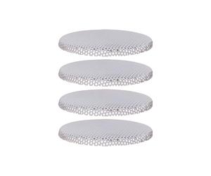 Asukohu 4 rejillas de hierro para subwoofer con recubrimiento en polvo blanco para montaje en techo, cubierta protectora de sonido para equipos de sonido, rejilla de altavoz de hierro