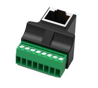 Asukohu 8P8C - Adaptador de terminales de tornillo 8P8C hembra a terminales de tornillo de 8 pines, conector conector para Cat7, Cat6, Cat5, Cat5e, junta extensora de red