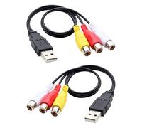 Asukohu Adaptadores USB a 3RCA AV Divisor De 3 Conectores De 0 25 Metros para Instalaciones con Espacio Restringido Conexión para PC Y Televisores Cable Compuesto AV USB