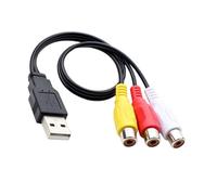 Asukohu Adaptadores USB a 3RCA AV Divisor De 3 Conectores De 0 25 Metros para Instalaciones con Espacio Restringido Conexión para PC Y Televisores Cable Compuesto AV USB