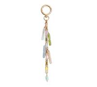 Asukohu Anillo de perlas de resina de moda colgante colorido Macaron perlas llavero bolsa accesorios ligero llavero para las mujeres