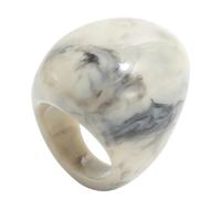 Asukohu Anillos de cóctel de resina hechos a mano, textura artística, dedo único, adecuado para diferentes atuendos, conjunto de resina apilable, como se describe