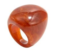 Asukohu Anillos de cóctel de resina hechos a mano, textura artística, dedo único, adecuado para diferentes atuendos, conjunto de resina apilable, como se describe