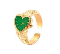 Asukohu Anillos únicos geométricos ajustables en forma de corazón, elegantes anillos llamativos para el amor retro diario, talla única, como se describe, como se describe